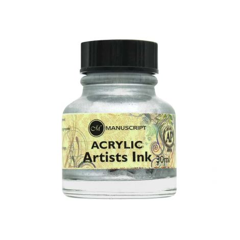 Tusz akrylowy Manuscript 30ml Srebrny
